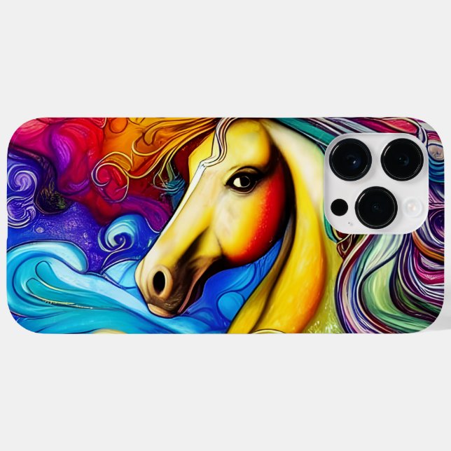 Beautiful Rainbow Horse Portrait   Case-Mate iPhone Case (Back (Horizontal))