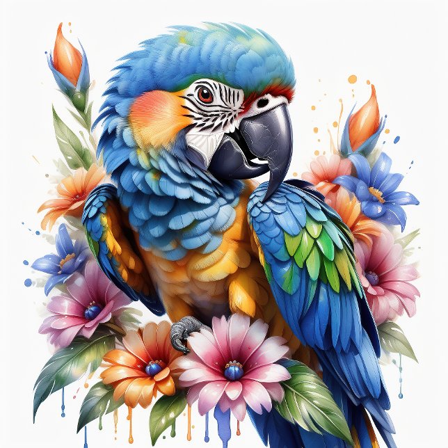 Beautiful Rainbow Parrots Necktie (Creator Uploaded)