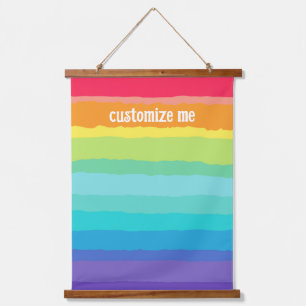 Beautiful Rainbow Personalised Artistic Gay Pride Hanging Tapestry