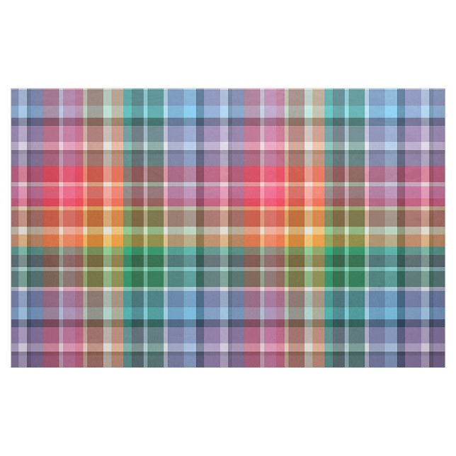 Beautiful Rainbow Plaid Fabric (Fat Quarter)