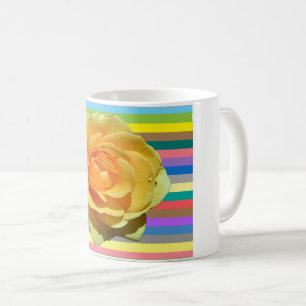 Beautiful rainbow rose coffee mug