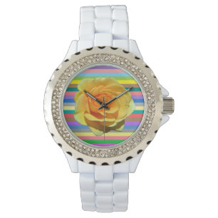 Beautiful rainbow rose watch