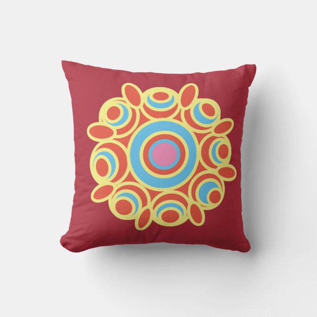 Beautiful rangoli design cushion (Front)