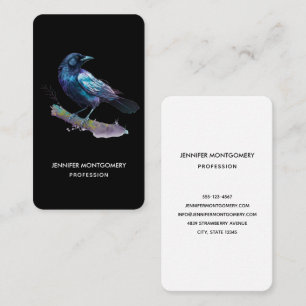 Beautiful Raven on a Tree Branch Business Card