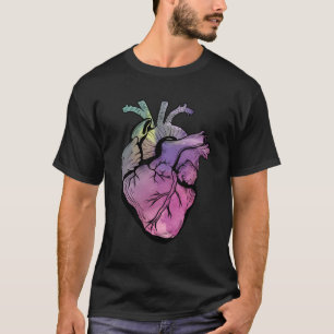 Beautiful Real Human Heart Graphic Medical Anatomi T-Shirt