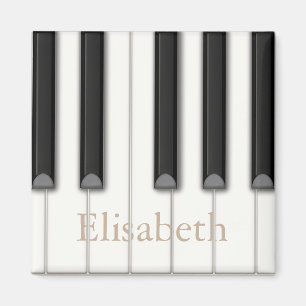 Beautiful Realistic Piano Keys Personalised Music Magnet
