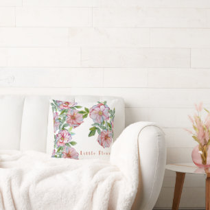 Beautiful realistic watercolor roses. cushion