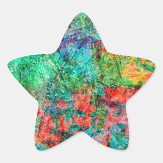 Beautiful red abstract star sticker,Delight red  Sticker