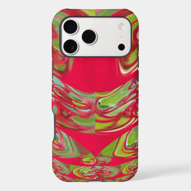 Beautiful Red and Green Texture Colour Abstract Ar (Back)