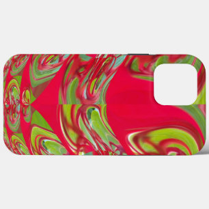 Beautiful Red and Green Texture Colour Abstract Ar iPhone 13 Pro Max Case