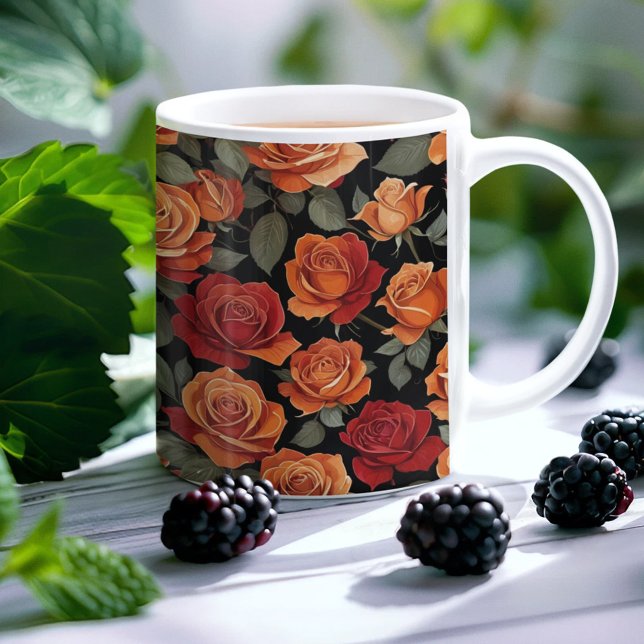Beautiful red and orange roses  coffee mug (Creator Uploaded)
