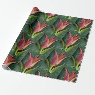 Beautiful Red and Orange Tulip Wrapping Paper