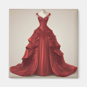 Beautiful red ballgown magnet
