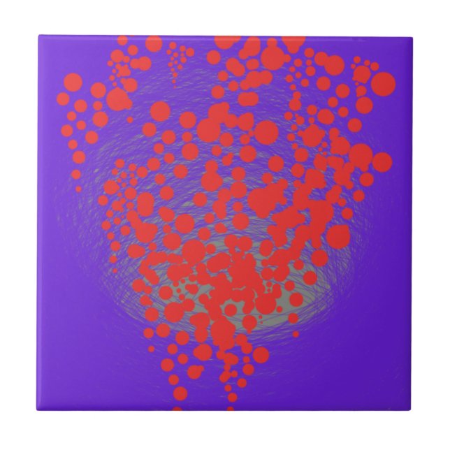 beautiful red bubble baloon tile (Front)