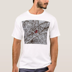 Beautiful Red Cardinal in a Snow Filled Tree Shirt