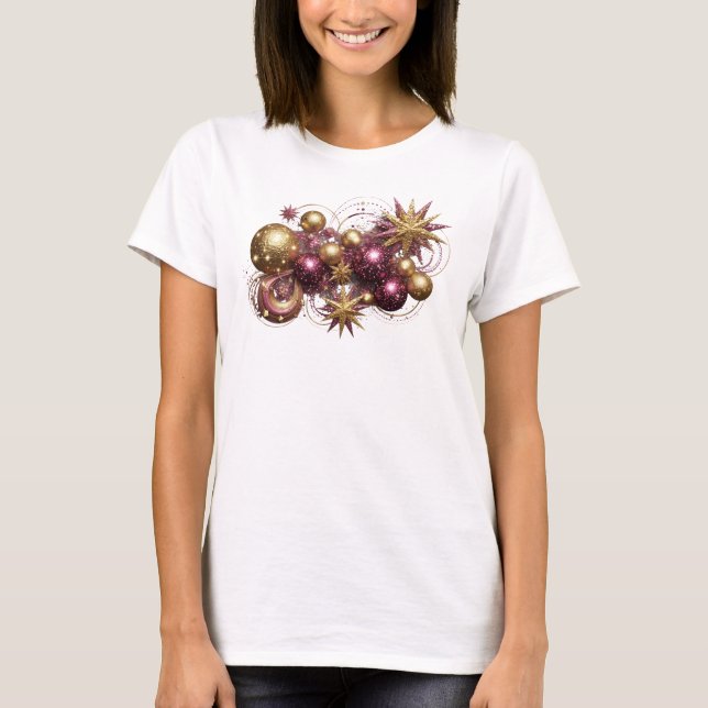 Beautiful Red CHRISTMAS MAGIC Graphic Tee (Front)