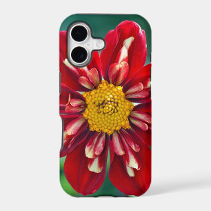 Beautiful red dahlia print phone case