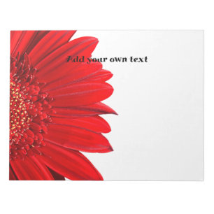 Beautiful Red Daisy Template Notepad