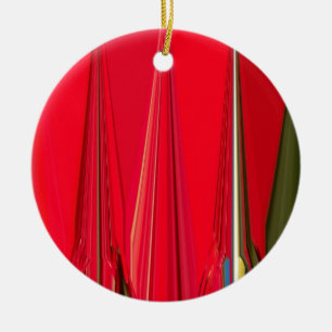 Beautiful Red Design Ceramic Ornament