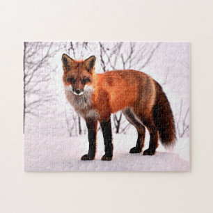 Beautiful Red Fox in the forest, Jigsaw Puzzle