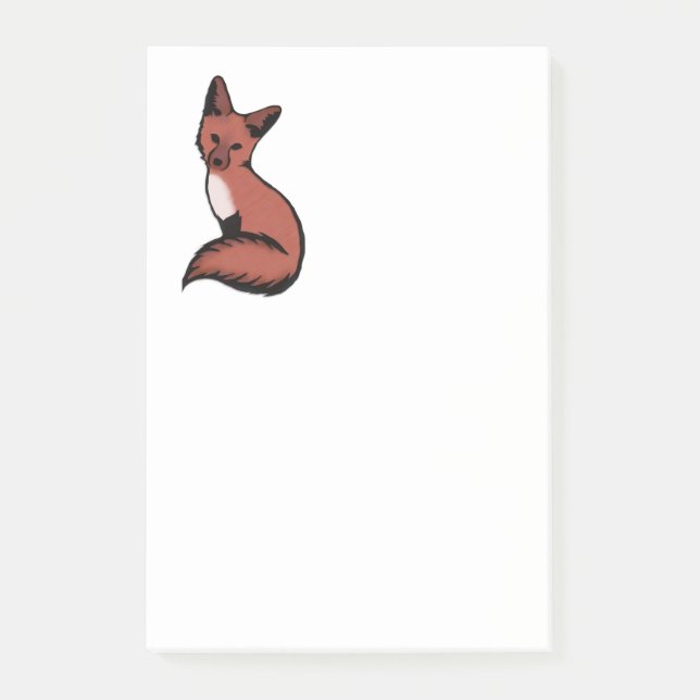 Beautiful Red Fox Post-it Notes (Front)