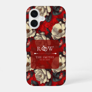 Beautiful Red Gardenias Fantasy Tropical Wedding iPhone 16 Case