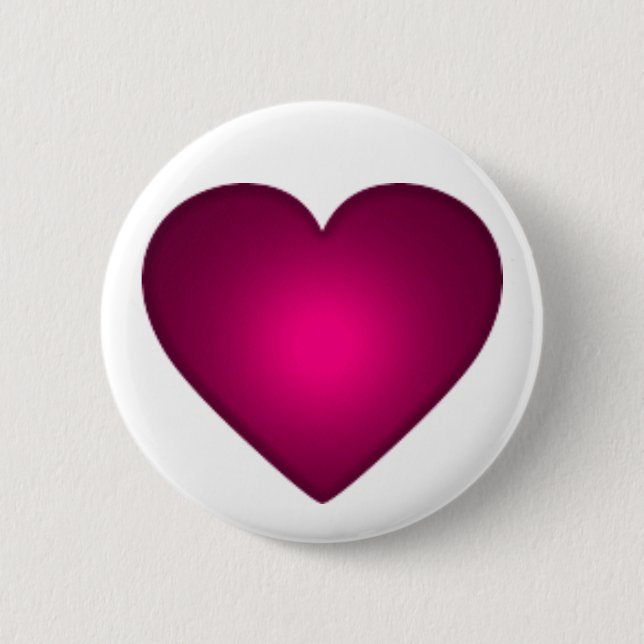 Beautiful Red Heart 6 Cm Round Badge (Front)