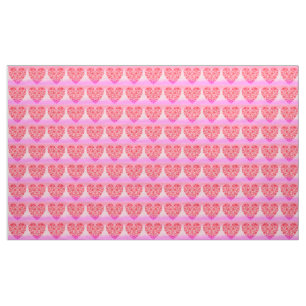 Beautiful red hearts fabric