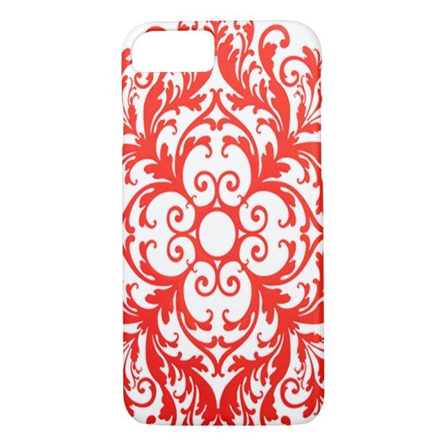 Beautiful Red Mandala Art Case-Mate iPhone Case (Back)