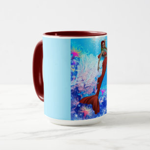 Beautiful Red Mermaid Mugs & Cups