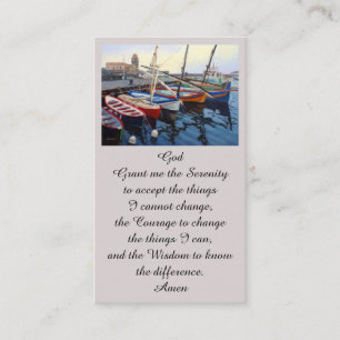 Beautiful Red Orange Blue Green Boats Card