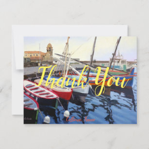 Beautiful Red Orange Blue Green Boats in Collioure