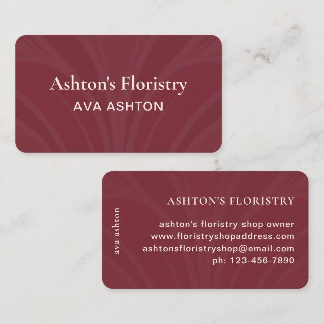 Beautiful Red Overlay Abstract Print Business Card (Front/Back)