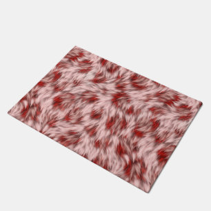 Beautiful Red & Pink Abstract Design Bath Mat