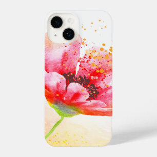Beautiful Red Pink Poppy Garden Flower Floral Art iPhone 14 Case
