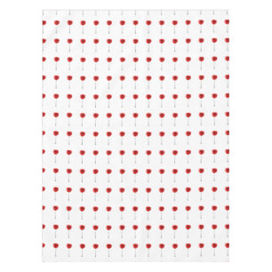beautiful red poppy flower pattern tablecloth