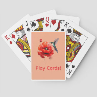 Beautiful Red Poppy In All Its Glory Playing Cards