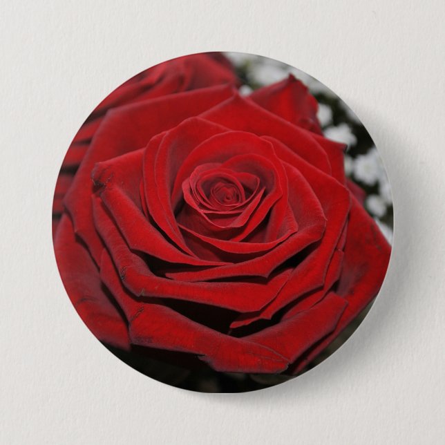 Beautiful Red Rose 7.5 Cm Round Badge (Front)