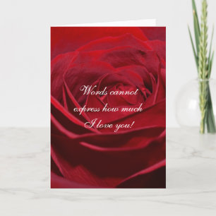 Beautiful Red Rose Card