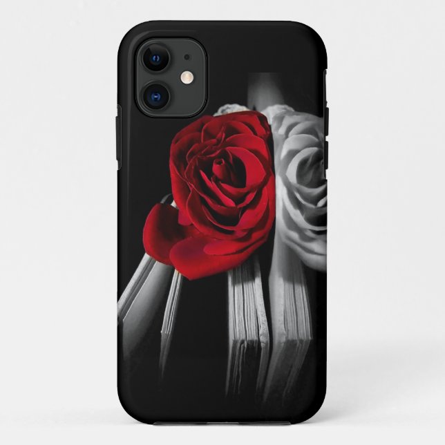 Beautiful Red Rose in book Case-Mate iPhone Case (Back)