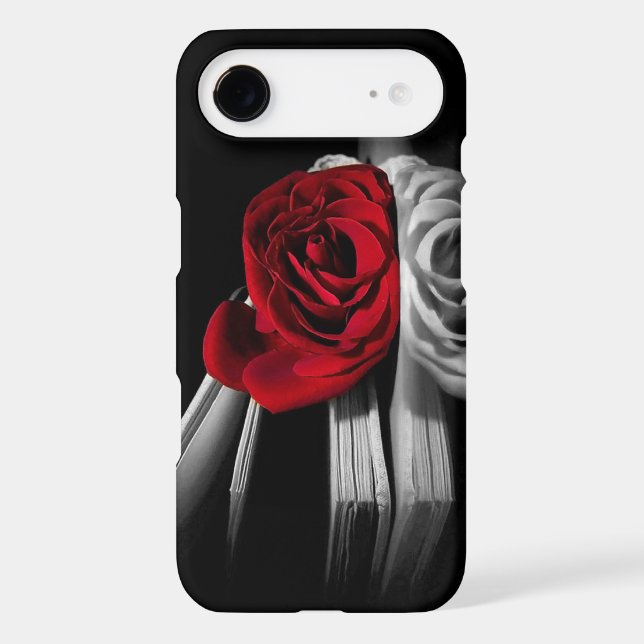 Beautiful Red Rose in book Case-Mate iPhone Case (Back)