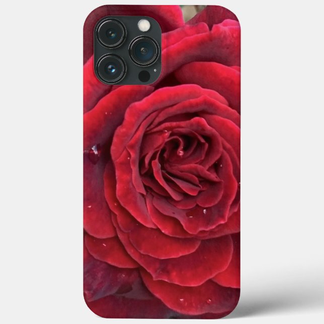 Beautiful red rose iphone 13 Pro Max case (Back)