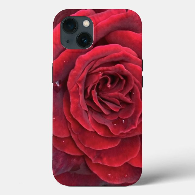 Beautiful red rose iphone 13 tough case (Back)