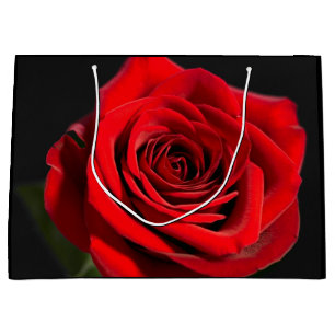 Beautiful red rose large gift bag