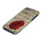 Beautiful red rose music notes swirl faded piano