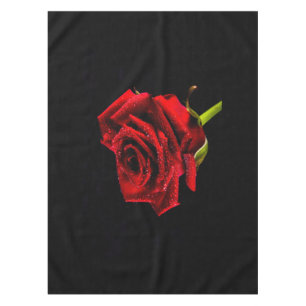 Beautiful red rose tablecloth