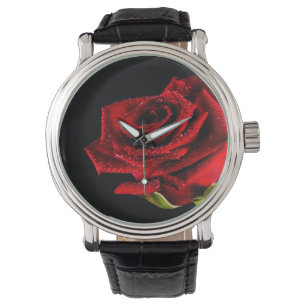 Beautiful red rose watch