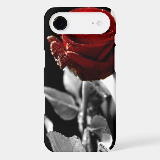 Beautiful Red Rose with Black & White background Case-Mate iPhone Case (Back)