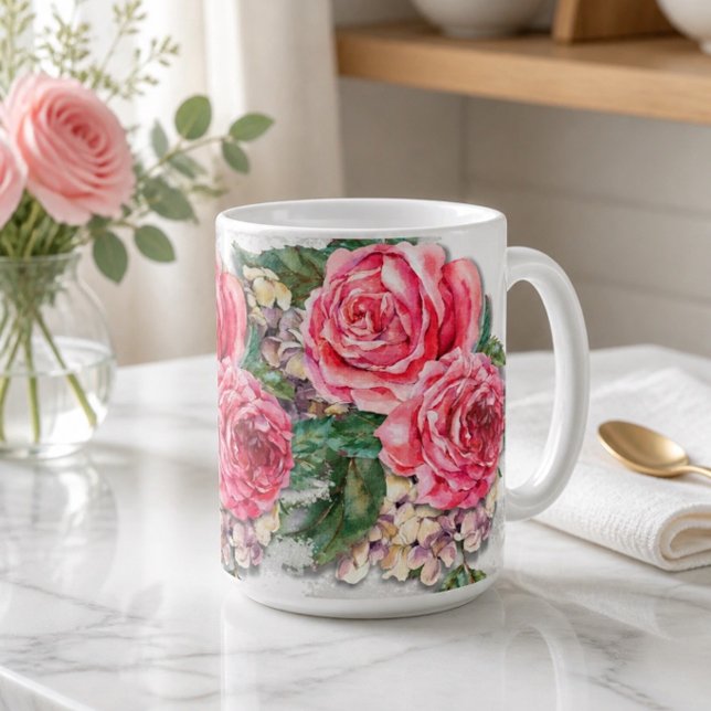 Beautiful Red Roses 15oz Classic Mug (Creator Uploaded)
