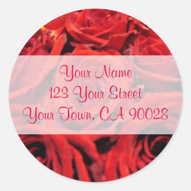 Beautiful red roses Address Labels (Front)